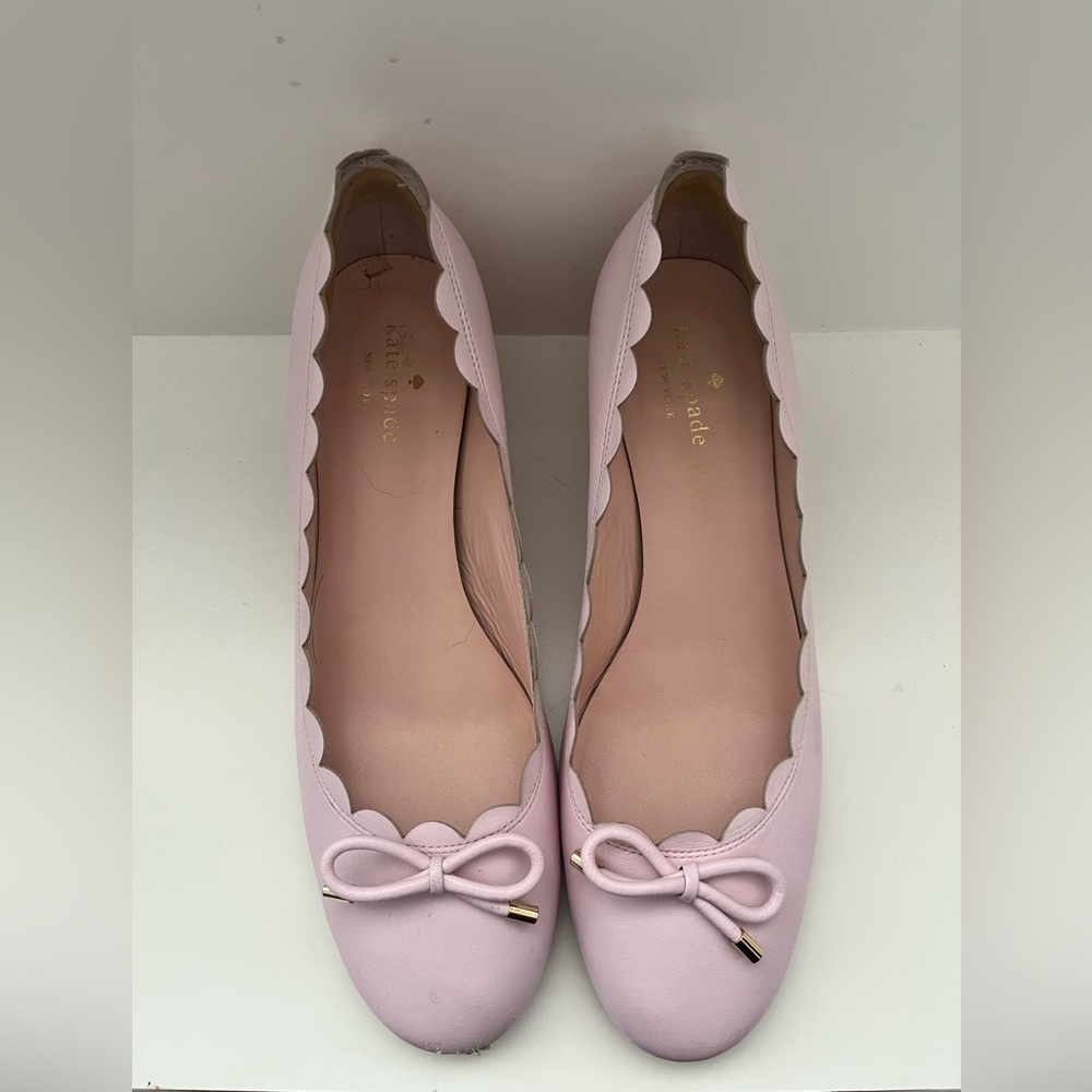 Kate Spade scalloped pink heels sz 10.5